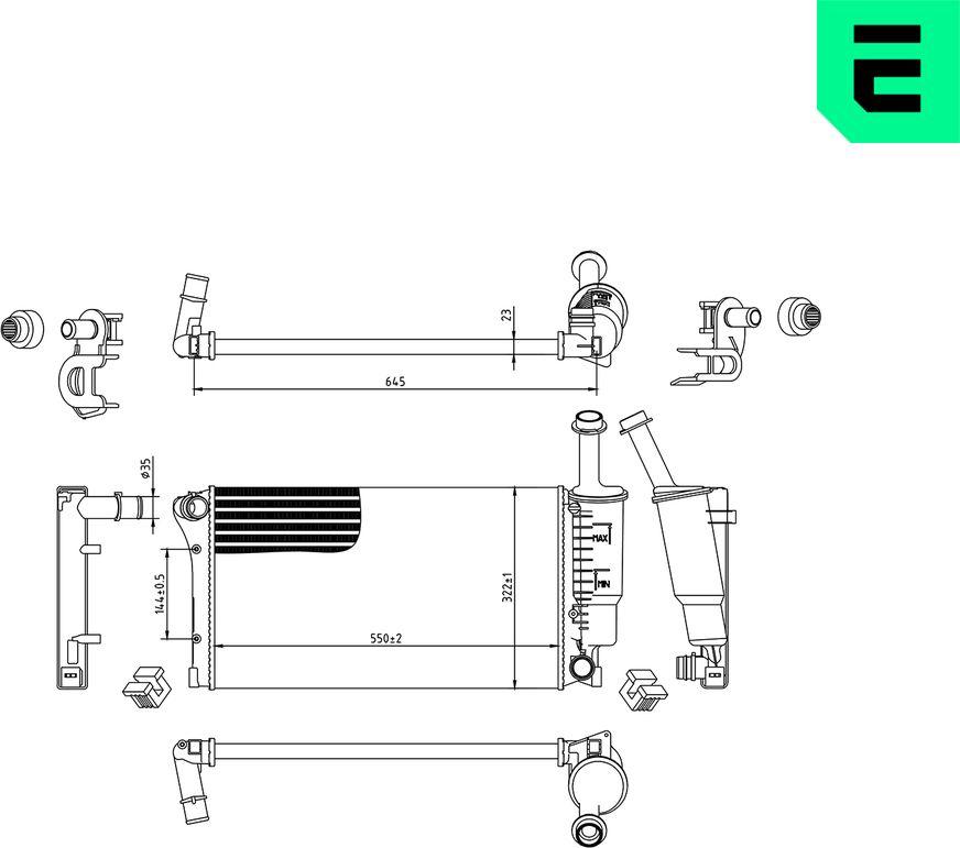 ERA 673609 - Radiatore, Raffreddamento motore www.autoricambi360.it