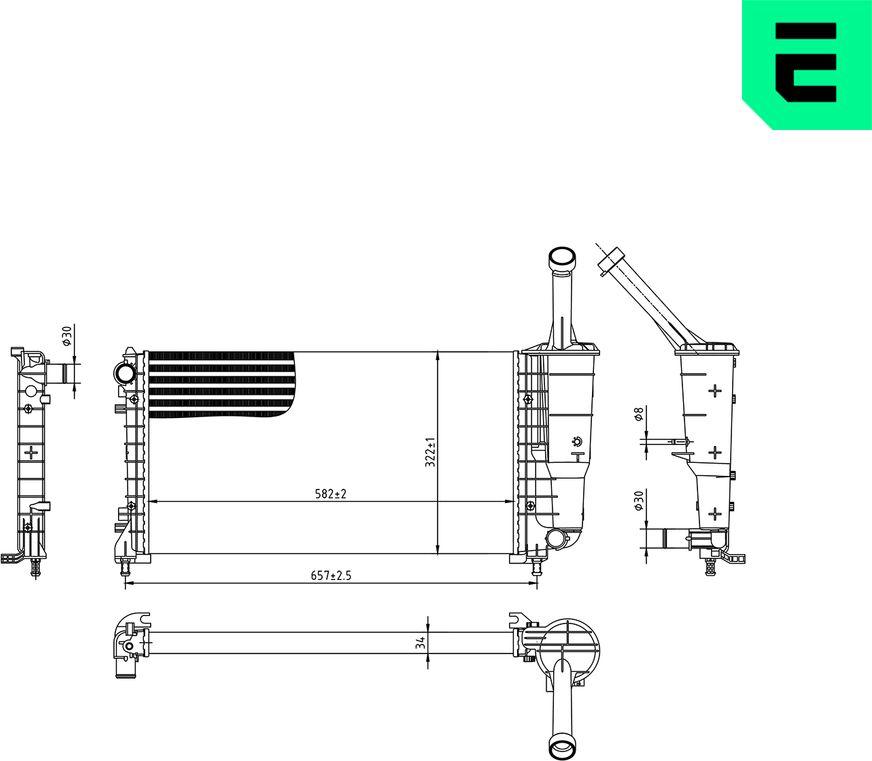 ERA 673615 - Radiatore, Raffreddamento motore www.autoricambi360.it