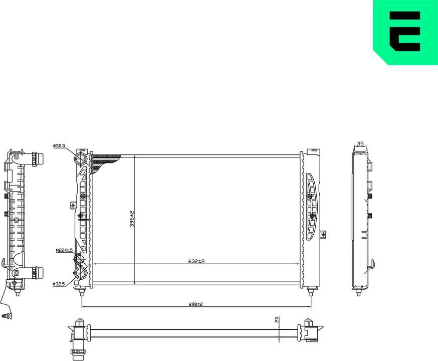 ERA 673618 - Radiatore, Raffreddamento motore www.autoricambi360.it