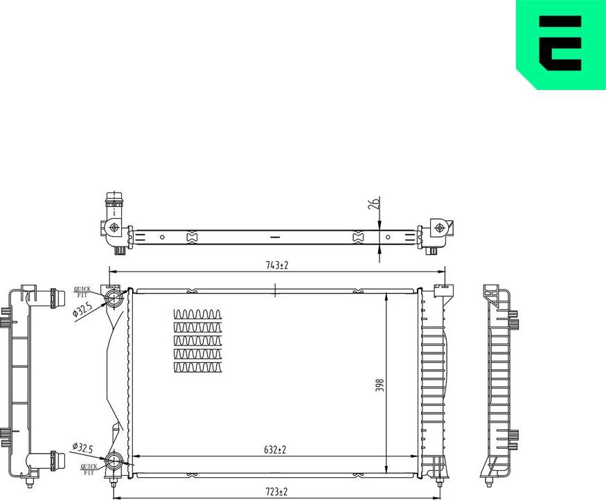 ERA 673635 - Radiatore, Raffreddamento motore www.autoricambi360.it