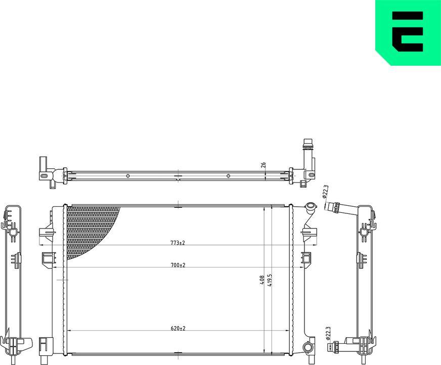 ERA 673049 - Radiatore, Raffreddamento motore www.autoricambi360.it
