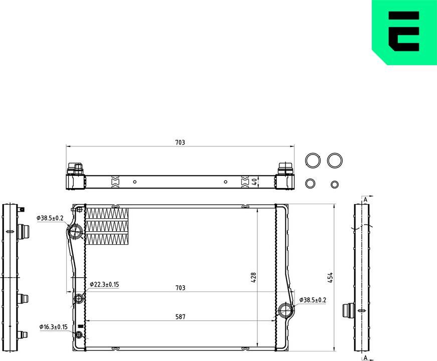 ERA 673055 - Radiatore, Raffreddamento motore www.autoricambi360.it