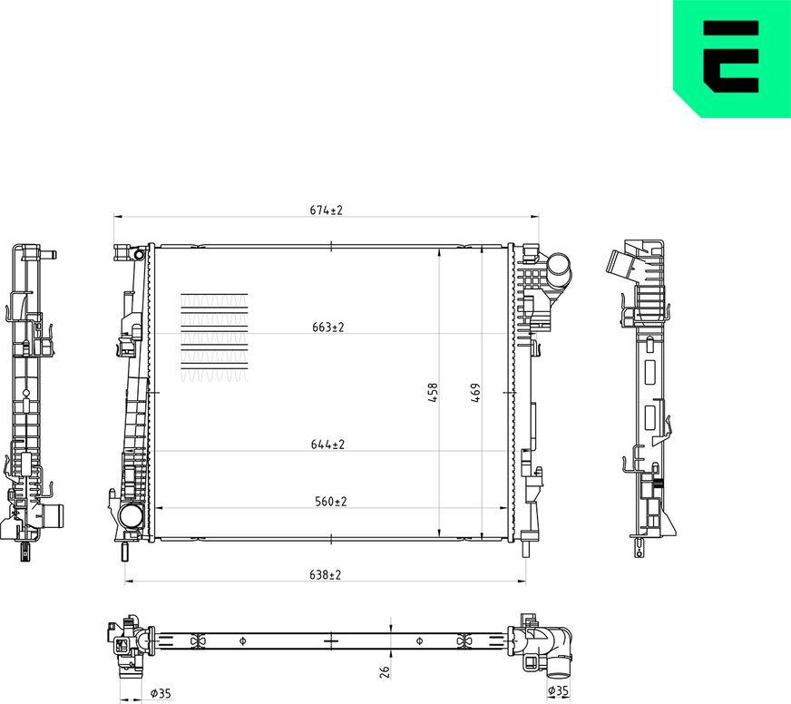 ERA 673051 - Radiatore, Raffreddamento motore www.autoricambi360.it