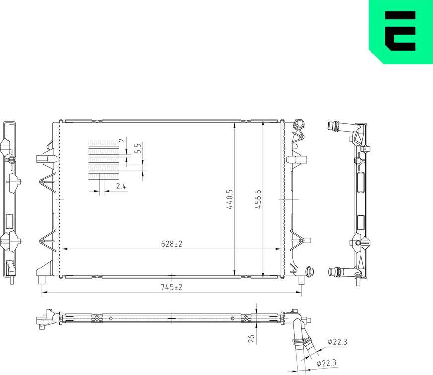 ERA 673058 - Radiatore, Raffreddamento motore www.autoricambi360.it