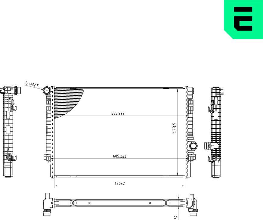 ERA 673062 - Radiatore, Raffreddamento motore www.autoricambi360.it