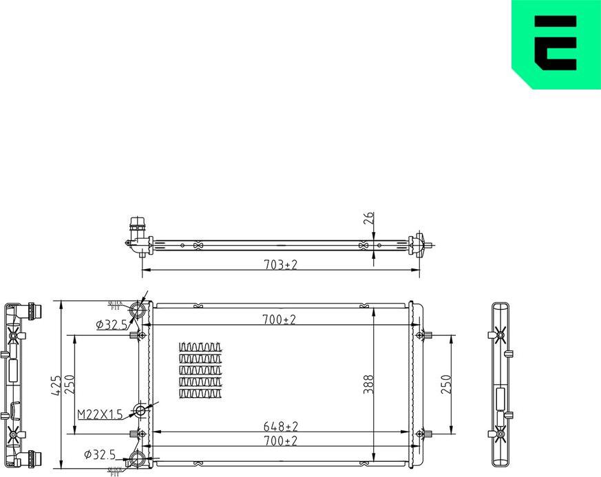 ERA 673008 - Radiatore, Raffreddamento motore www.autoricambi360.it