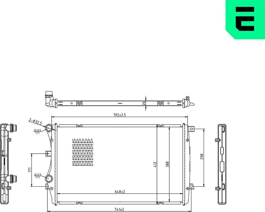 ERA 673007 - Radiatore, Raffreddamento motore www.autoricambi360.it