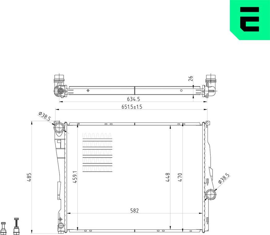 ERA 673015 - Radiatore, Raffreddamento motore www.autoricambi360.it