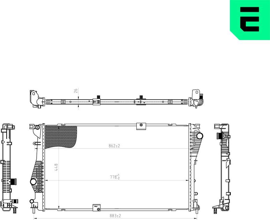 ERA 673072 - Radiatore, Raffreddamento motore www.autoricambi360.it