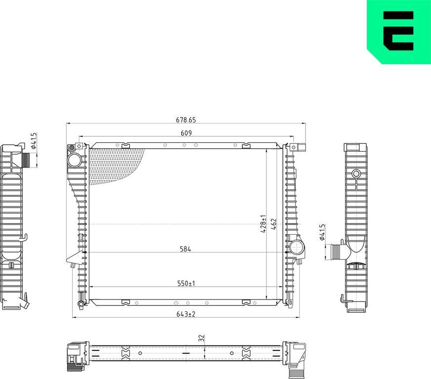 ERA 673152 - Radiatore, Raffreddamento motore www.autoricambi360.it