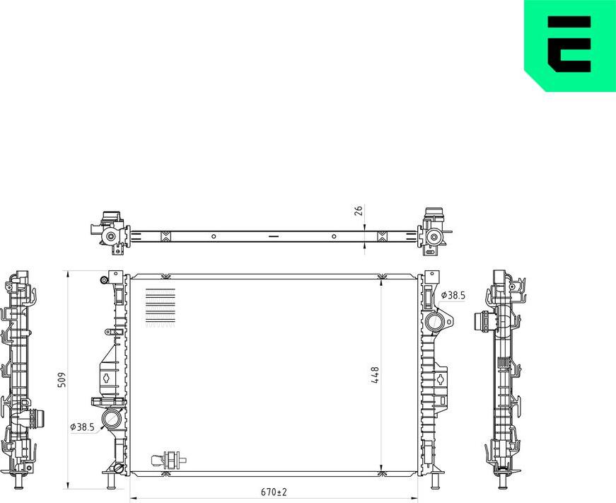 ERA 673101 - Radiatore, Raffreddamento motore www.autoricambi360.it