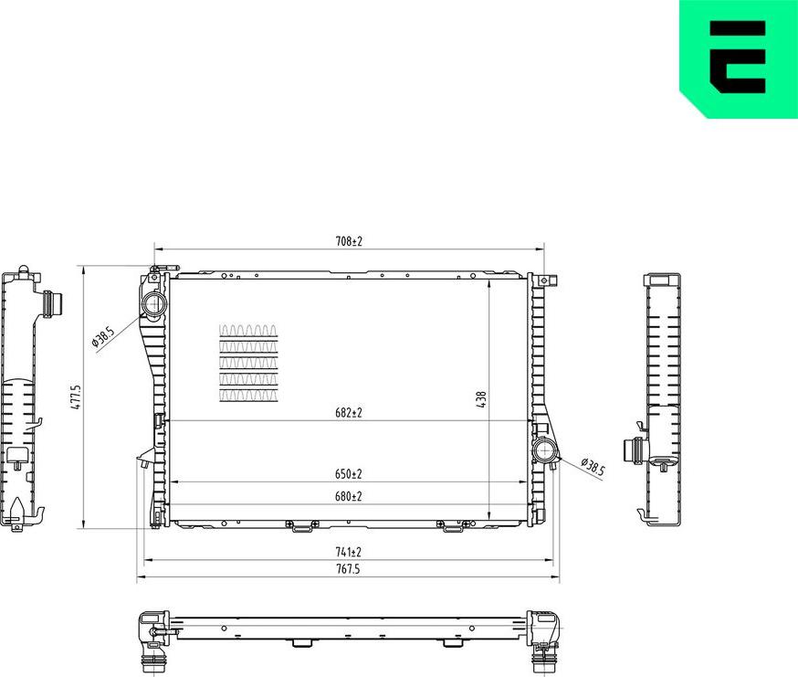 ERA 673111 - Radiatore, Raffreddamento motore www.autoricambi360.it