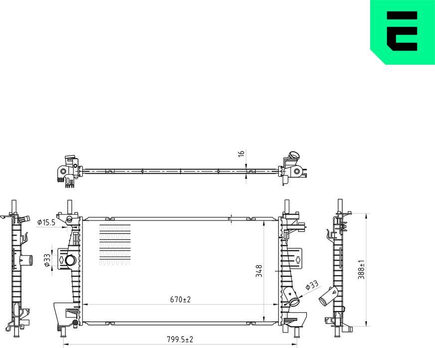 ERA 673174 - Radiatore, Raffreddamento motore www.autoricambi360.it
