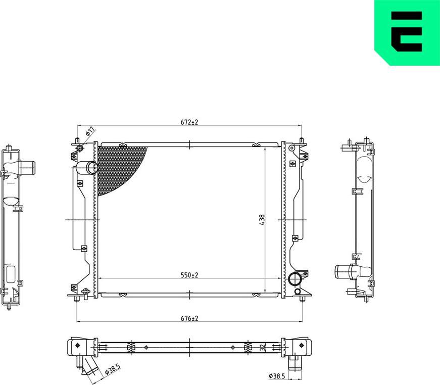ERA 673355 - Radiatore, Raffreddamento motore www.autoricambi360.it