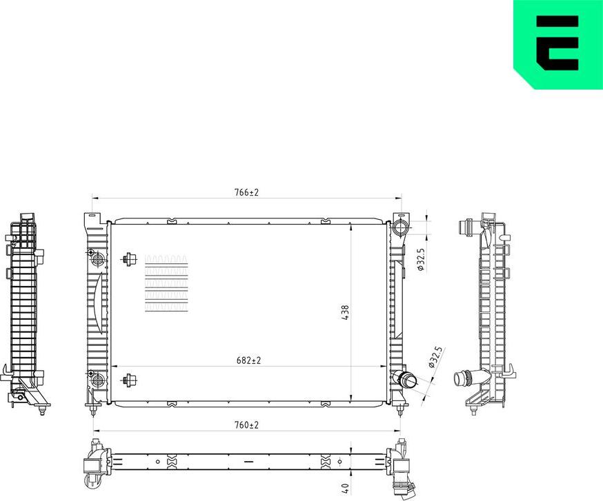 ERA 673303 - Radiatore, Raffreddamento motore www.autoricambi360.it
