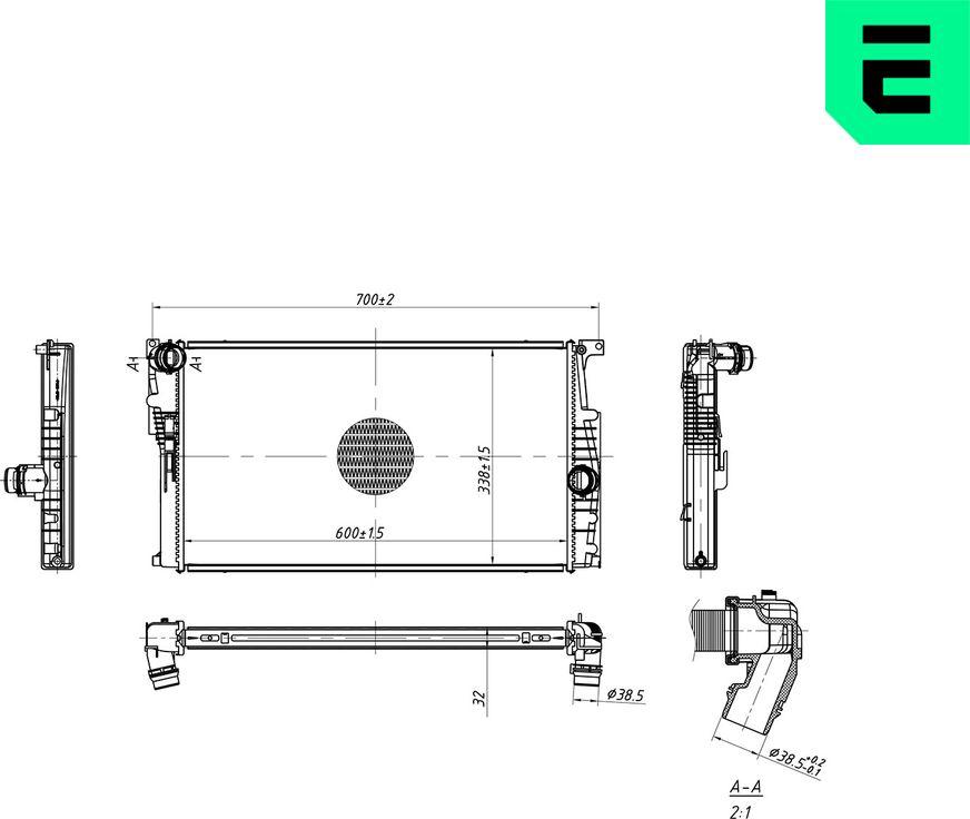 ERA 673389 - Radiatore, Raffreddamento motore www.autoricambi360.it