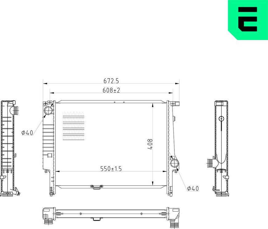 ERA 673322 - Radiatore, Raffreddamento motore www.autoricambi360.it