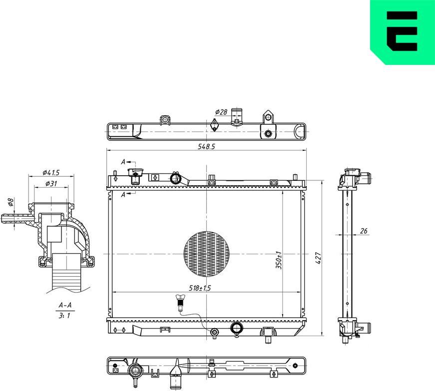ERA 673374 - Radiatore, Raffreddamento motore www.autoricambi360.it