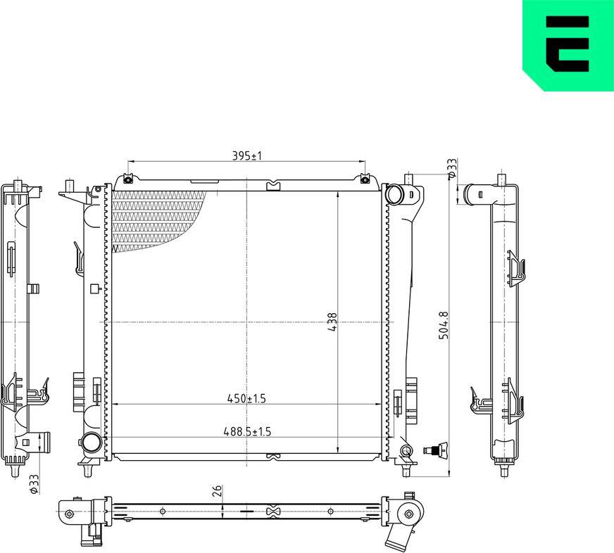 ERA 673372 - Radiatore, Raffreddamento motore www.autoricambi360.it