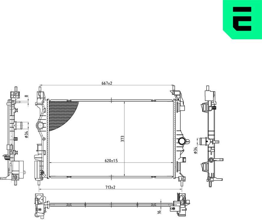 ERA 673293 - Radiatore, Raffreddamento motore www.autoricambi360.it