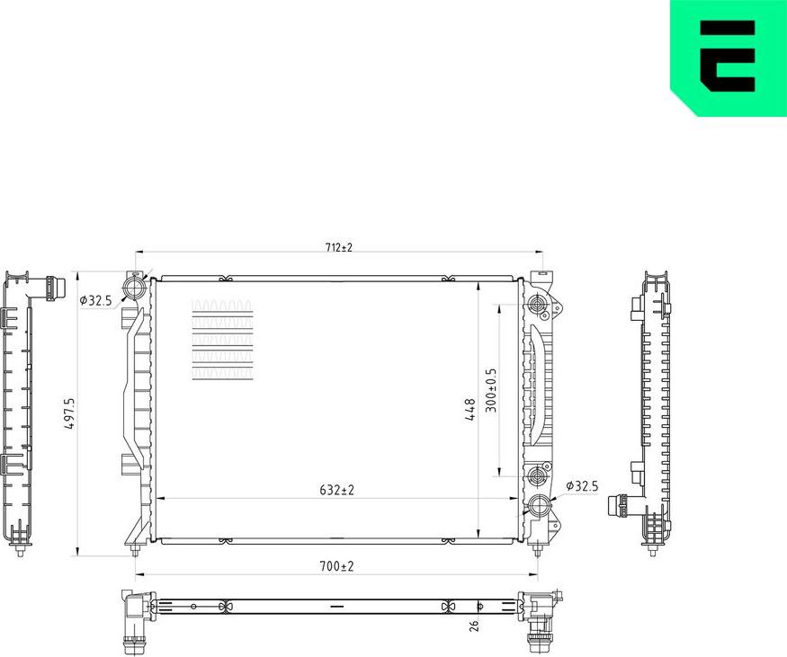 ERA 673249 - Radiatore, Raffreddamento motore www.autoricambi360.it