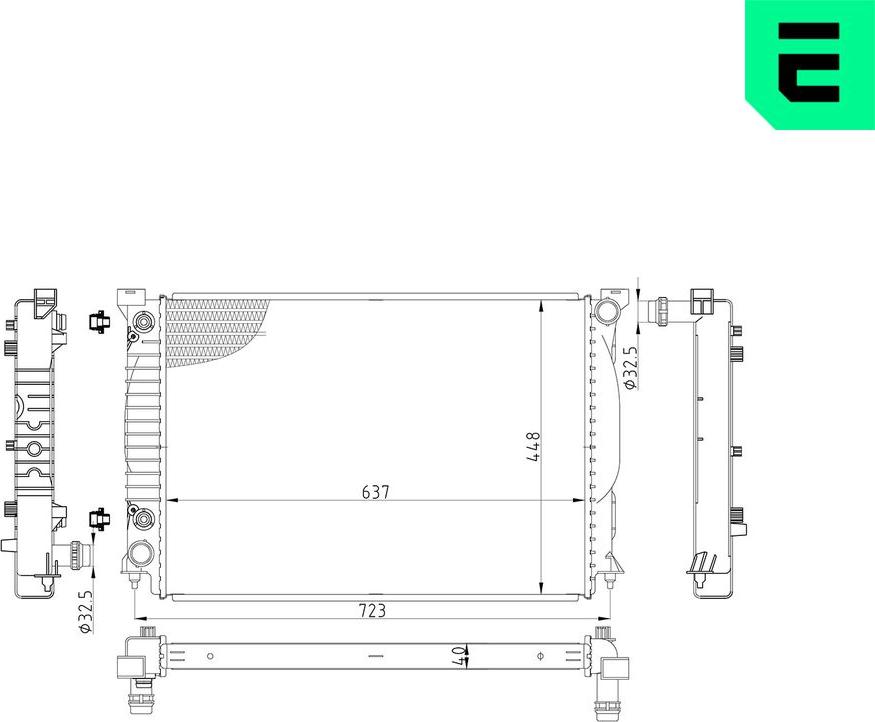 ERA 673248 - Radiatore, Raffreddamento motore www.autoricambi360.it