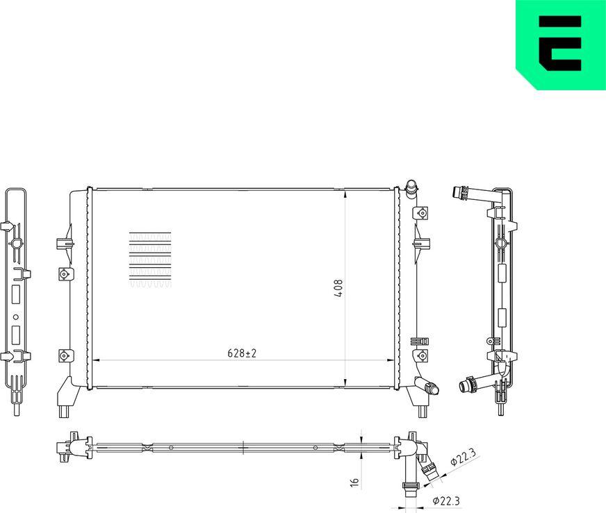 ERA 673252 - Radiatore, Raffreddamento motore www.autoricambi360.it