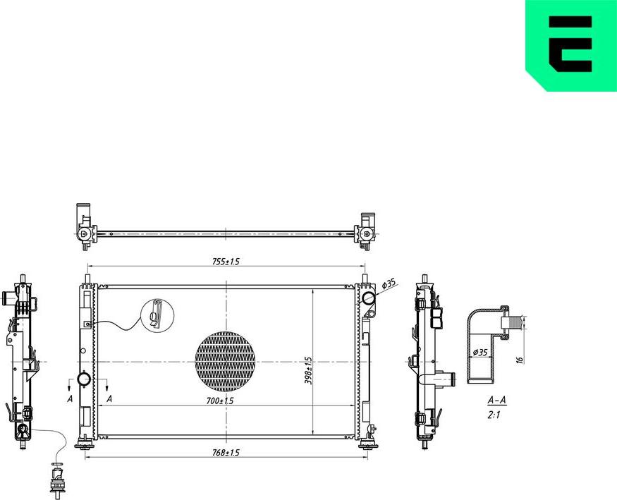 ERA 673257 - Radiatore, Raffreddamento motore www.autoricambi360.it