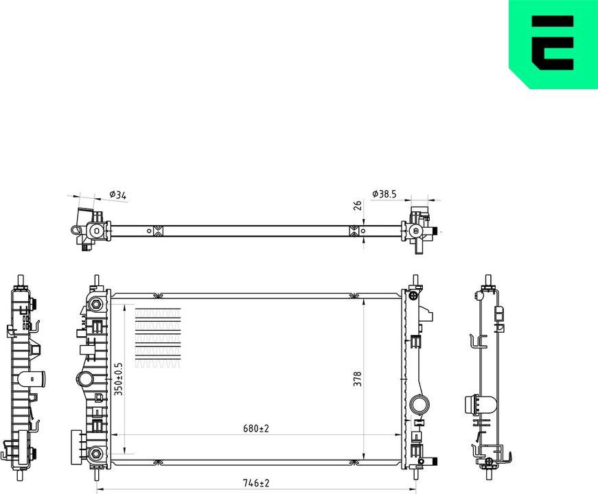 ERA 673268 - Radiatore, Raffreddamento motore www.autoricambi360.it