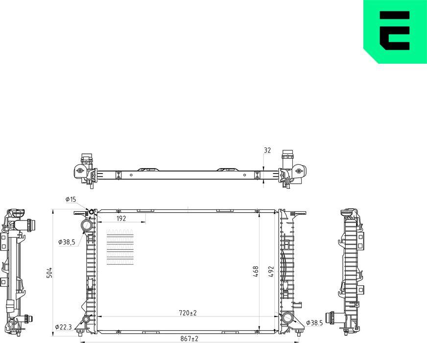 ERA 673262 - Radiatore, Raffreddamento motore www.autoricambi360.it