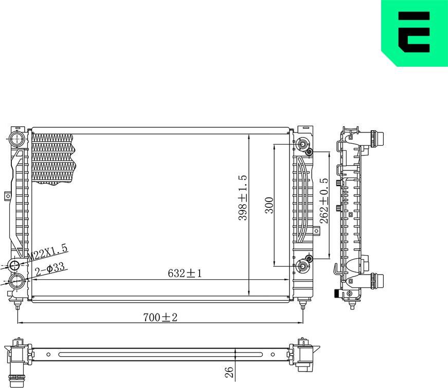 ERA 673764 - Radiatore, Raffreddamento motore www.autoricambi360.it
