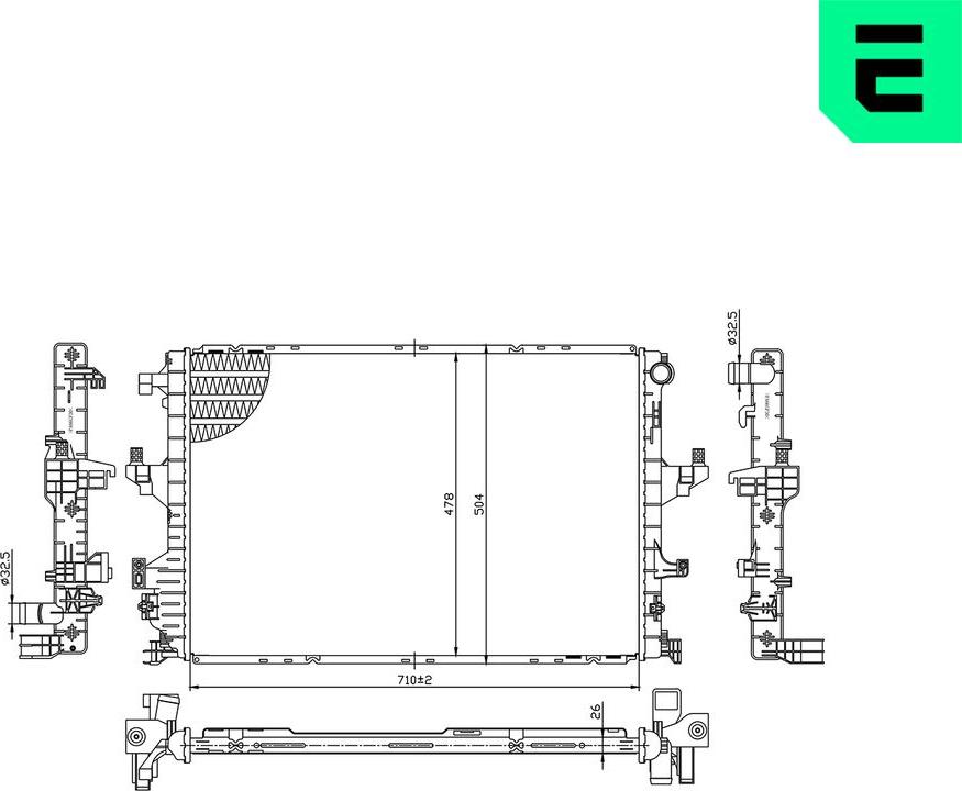 ERA 673766 - Radiatore, Raffreddamento motore www.autoricambi360.it