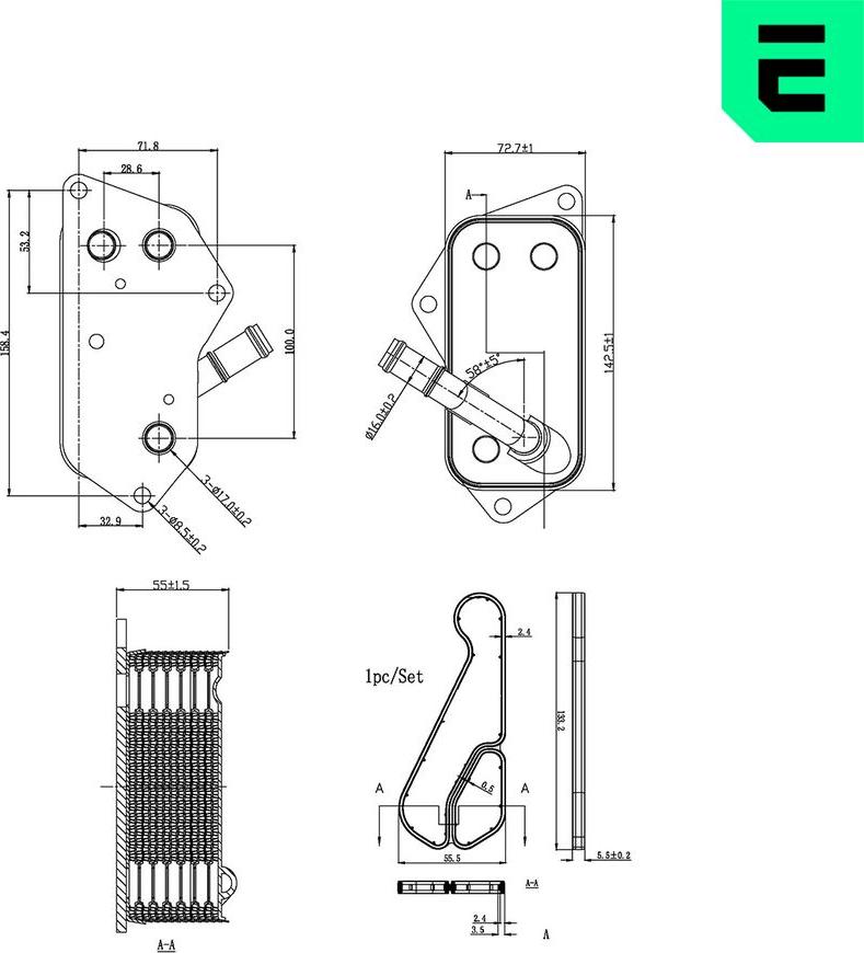 ERA 354199 - Radiatore olio, Olio motore www.autoricambi360.it