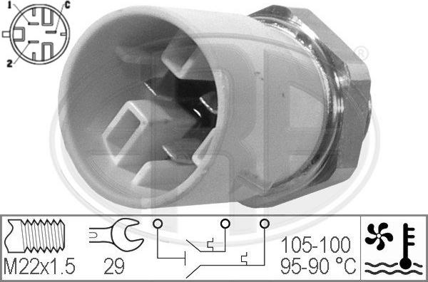 ERA 330300 - Termocontatto, Ventola radiatore www.autoricambi360.it
