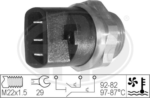 ERA 330204 - Termocontatto, Ventola radiatore www.autoricambi360.it