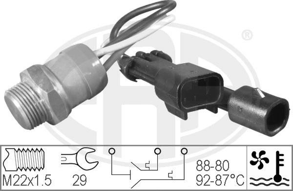 ERA 330206 - Termocontatto, Ventola radiatore www.autoricambi360.it