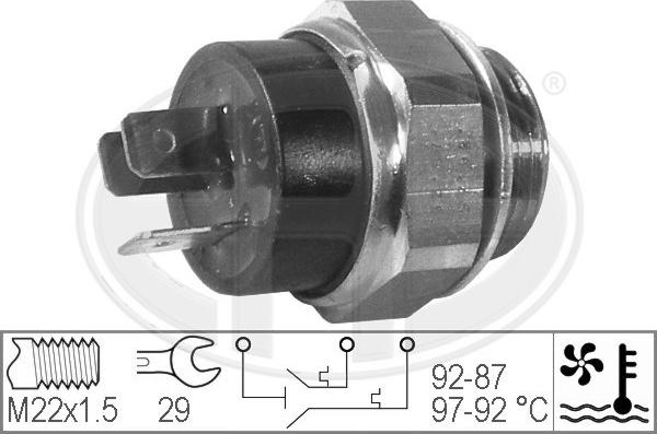 ERA 330207 - Termocontatto, Ventola radiatore www.autoricambi360.it