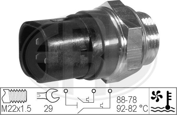 ERA 330219 - Termocontatto, Ventola radiatore www.autoricambi360.it