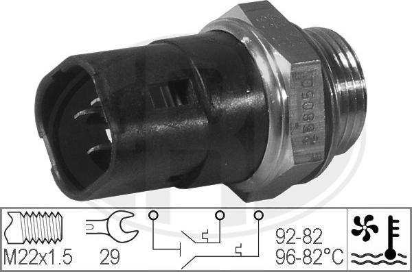 ERA 330214 - Termocontatto, Ventola radiatore www.autoricambi360.it