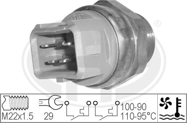 ERA 330211 - Termocontatto, Ventola radiatore www.autoricambi360.it
