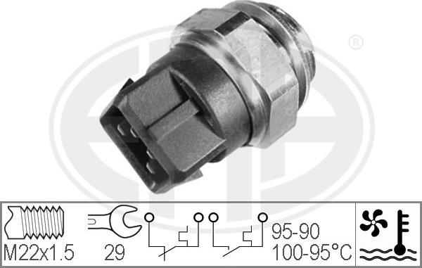 ERA 330229 - Termocontatto, Ventola radiatore www.autoricambi360.it