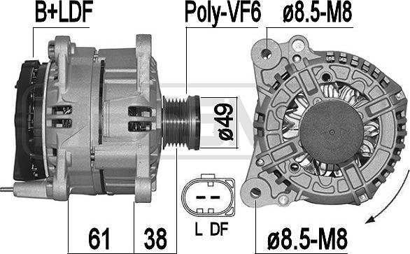 ERA 209499A - Alternatore www.autoricambi360.it