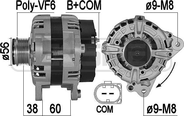 ERA 209564A - Alternatore www.autoricambi360.it