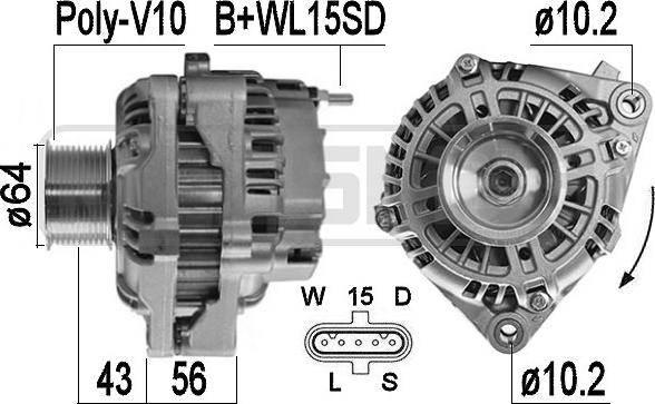 ERA 209580 - Alternatore www.autoricambi360.it