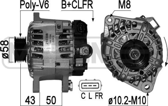 ERA 209533A - Alternatore www.autoricambi360.it