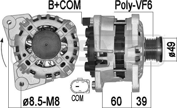 ERA 209520A - Alternatore www.autoricambi360.it