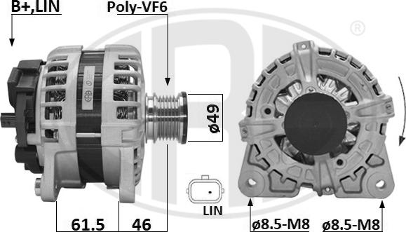 ERA 209648A - Alternatore www.autoricambi360.it