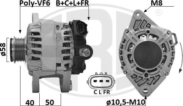 ERA 209654A - Alternatore www.autoricambi360.it