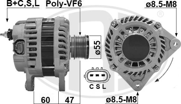 ERA 209650A - Alternatore www.autoricambi360.it