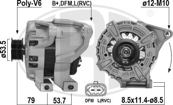 ERA 209657A - Alternatore www.autoricambi360.it